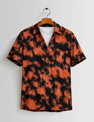 Tiger Pattern Mens Half Sleeves Shirts - XPST