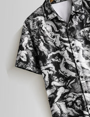 Mankind Outline Piping Mens Half Sleeves Shirts - XPST